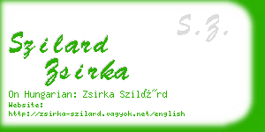 szilard zsirka business card